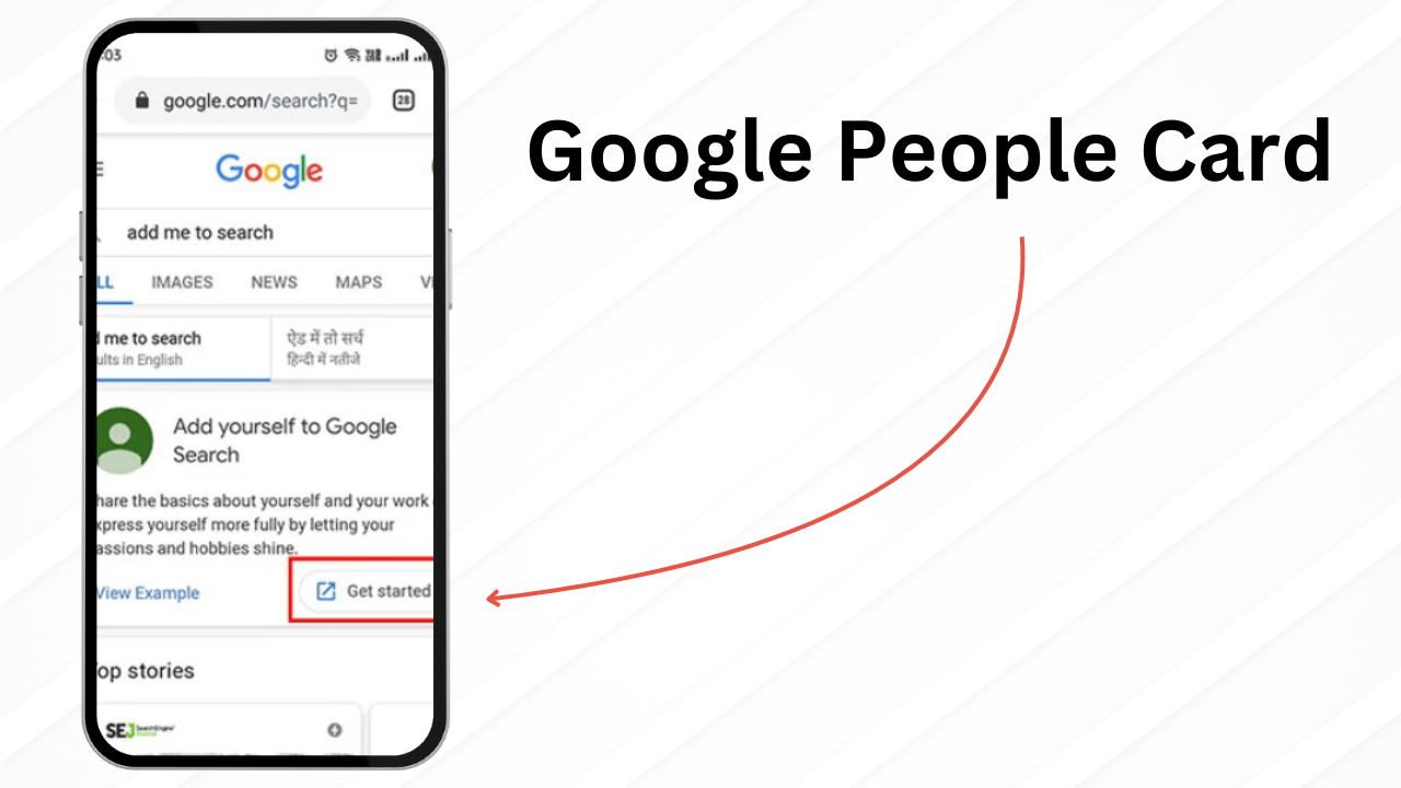 The original "Add yourself to Google Search" prompt that appeared when you searched "add me to search" on a phone